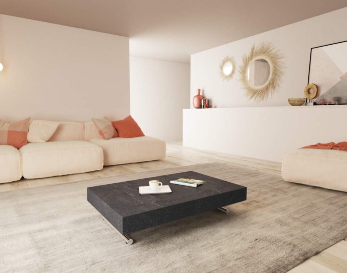 Tavolo da salotto trasformabile che si allunga