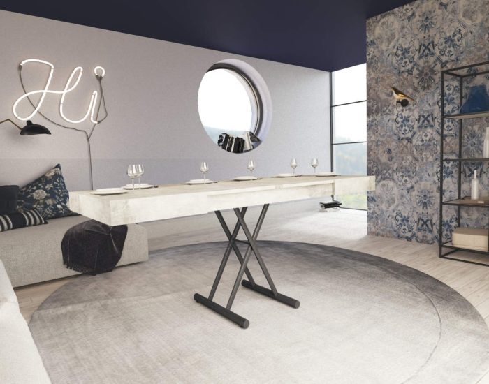 Tavolo divano trasformabile in tavolo per ospiti