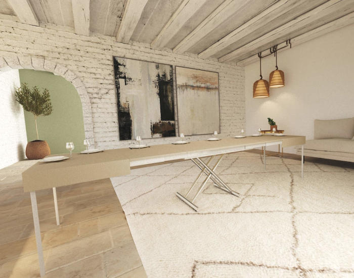 Tavolo da salotto allungabile e sollevabile