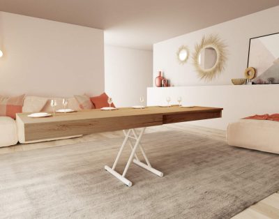 Tavolo salotto alzabile con prolunghe interne