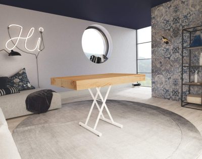 Tavolo tavolino trasformabile con prolunghe interne