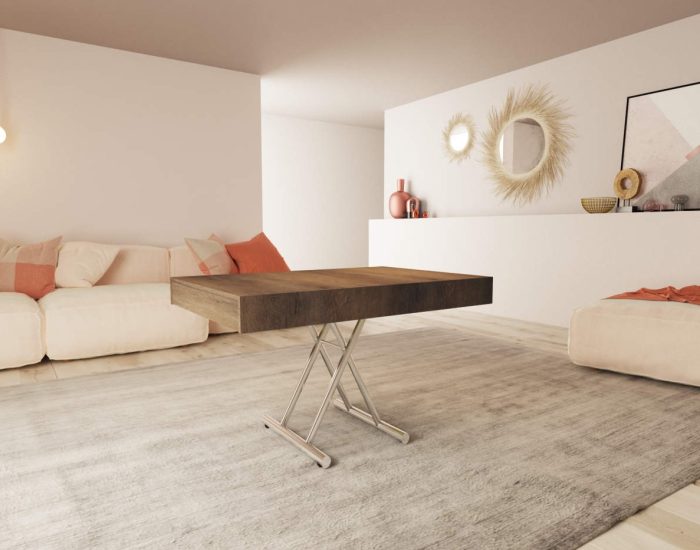 Tavolo allungabile e alzabile da divano