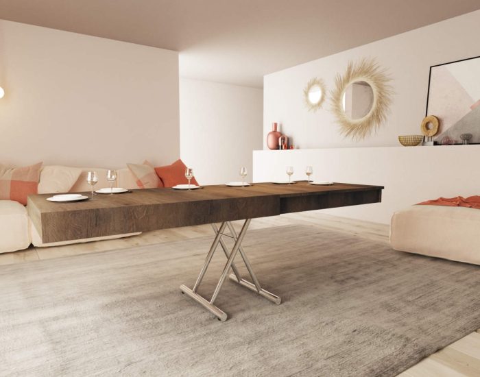 Tavolo allungabile e alzabile per monolocale