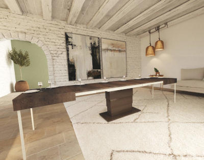 Tavolo soggiorno trasformabile che si allunga