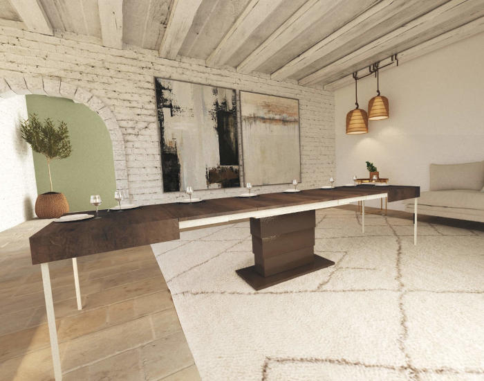 Tavolo soggiorno trasformabile che si allunga