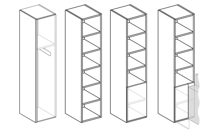 Moduli complementari per letti a scomparsa Aria