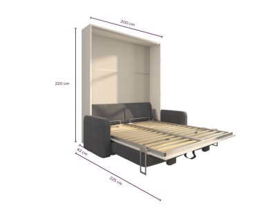 Letto a scomparsa 160 Verticale Divano Big Contenitore