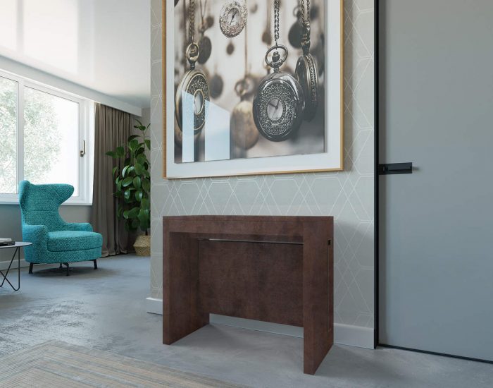 Apollo-200-consolle-allungabile-corten-ruggine-stromboli