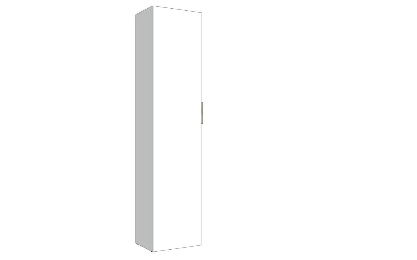 Armadio L.50 bianco per letti Piuma