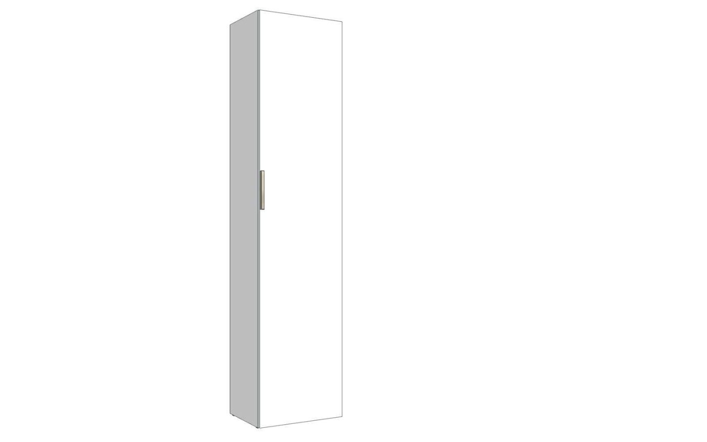 Armadio L.50 bianco per letti Piuma