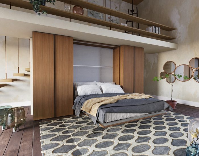 parete-con-letto-a-scomparsa-piuma-cargo-aperto-noce-canaletto-scuro