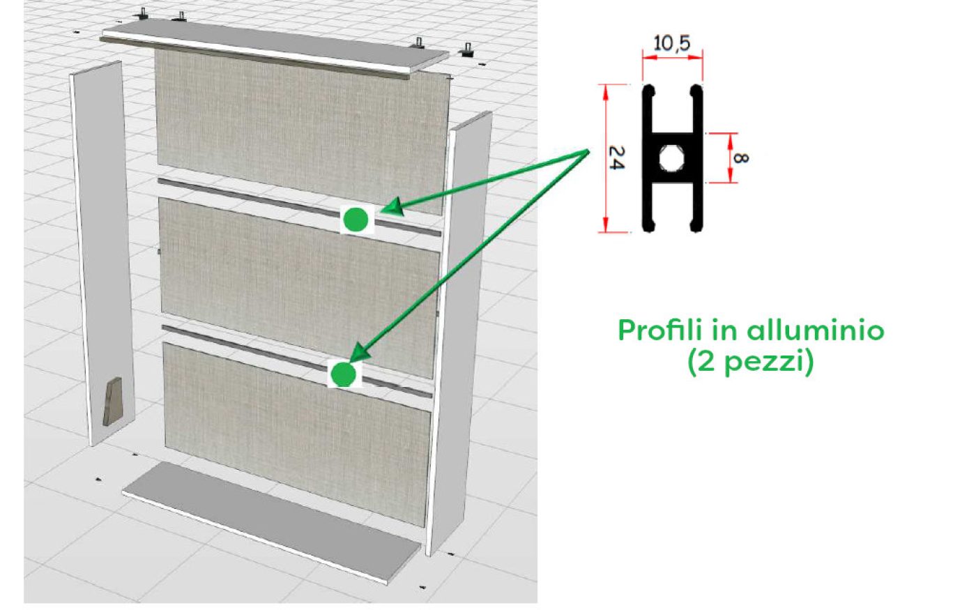 profili-alluminio-schienale-piuma