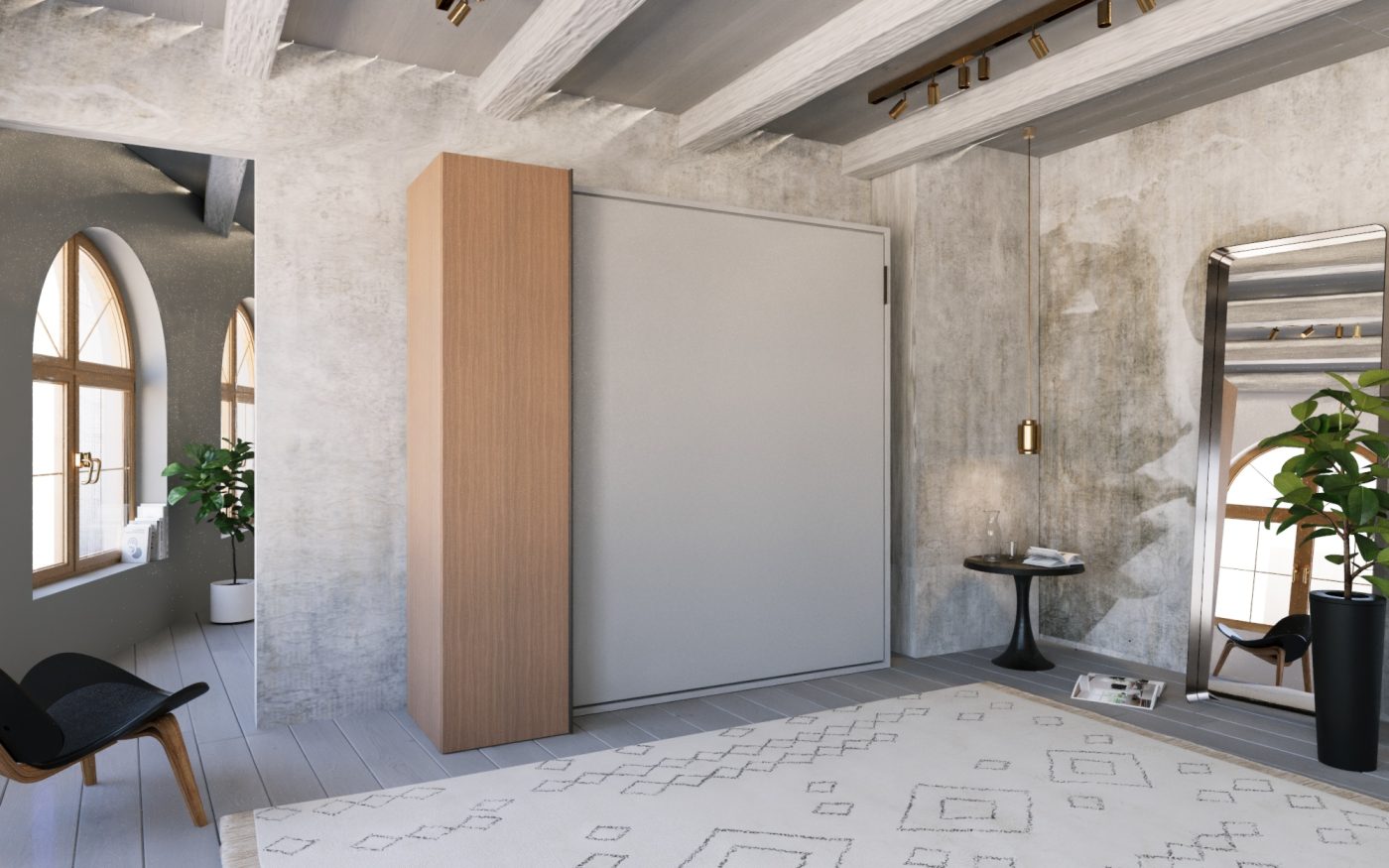 armadio larghezza 50 prof 60 Altezza 220 Noce Scuro C