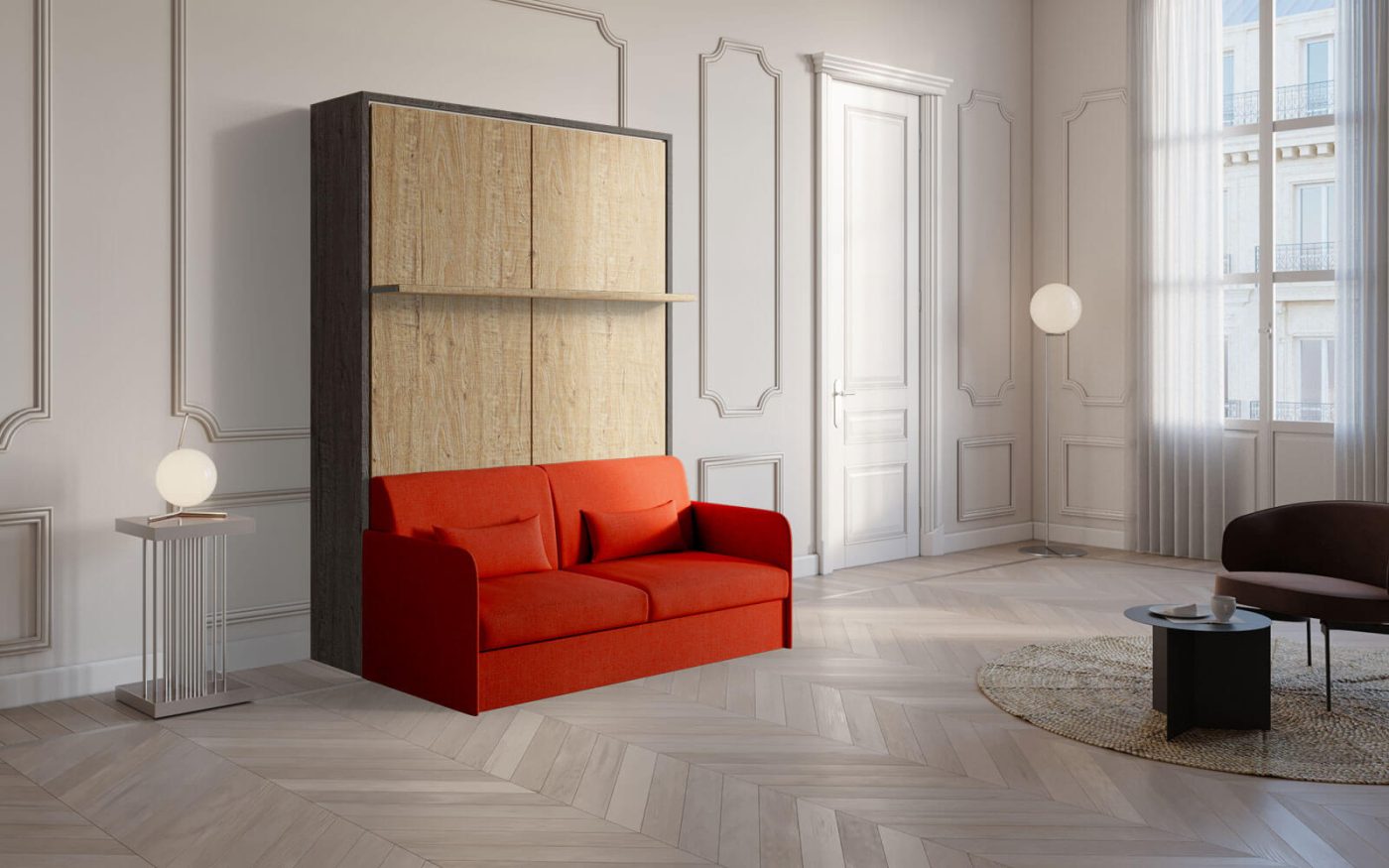Divano con letto a scomparsa per b&b